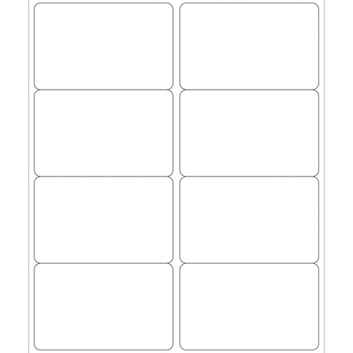 4x2.5 48 lb White Permanent Adhesive Laser Labels 800/Case LL125 - alias listing