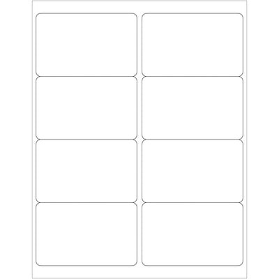 Print professional product and mailing labels in-house with these 4x2.5" white laser labels. Each case contains 800 pre-cut labels with permanent adhesive that stick to paper, corrugated, plastic, wood, glass, and metal surfaces. Compatible with laser and inkjet printers–format easily using the included Microsoft Word template.