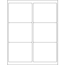 4x3.33 White Rectangle Laser Labels 25-Sheet Pack