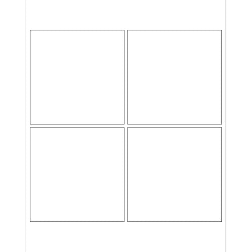 4x4 White Permanent Acrylic Laser Labels 400/Case LL128 - alias listing