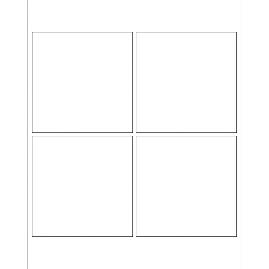 4x4 White Permanent Acrylic Laser Labels 400/Case LL128 - alias listing