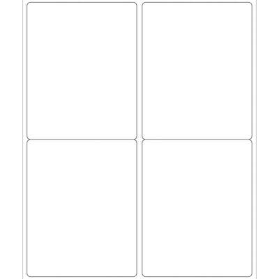 4x5 48 lb White Permanent Adhesive Laser Labels 400/Case LL129 - alias listing