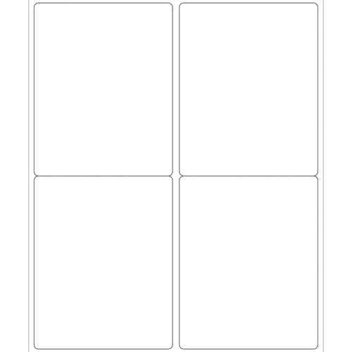 4x5 48 lb White Permanent Adhesive Laser Labels 400/Case LL129 - alias listing