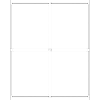 4x5 White Permanent Acrylic Laser Labels 4000/Case LL129MC - alias listing