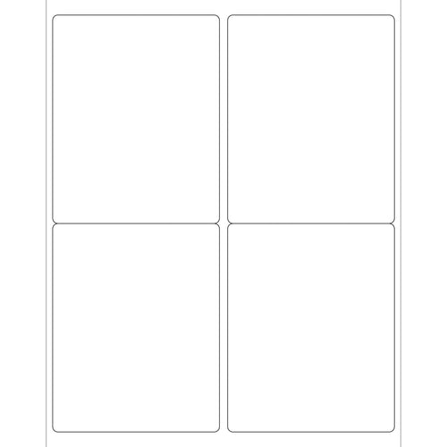 4x5 White Permanent Acrylic Laser Labels 4000/Case LL129MC - alias listing