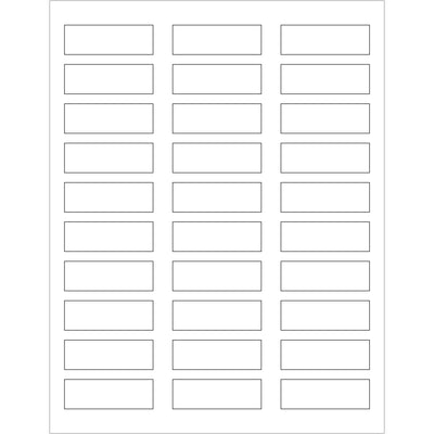 Professional-grade white laser labels sized 2.25" x 0.75" with permanent acrylic adhesive for shipping, product identification, and compliance labeling. Compatible with laser and inkjet printers. Case of 3,000 labels‚cost-effective volume for high-throughput operations.