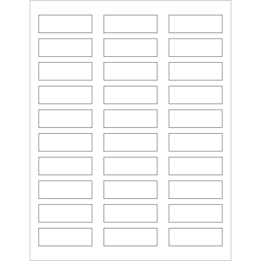 Professional-grade white laser labels sized 2.25" x 0.75" with permanent acrylic adhesive for shipping, product identification, and compliance labeling. Compatible with laser and inkjet printers. Case of 3,000 labels–cost-effective volume for high-throughput operations.