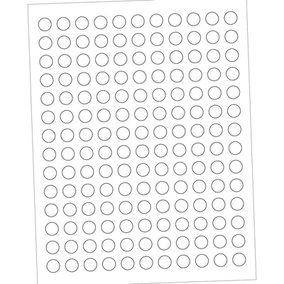 1/2 in White Circle Laser Labels Permanent Acrylic 15400/Case LL140 - alias listing