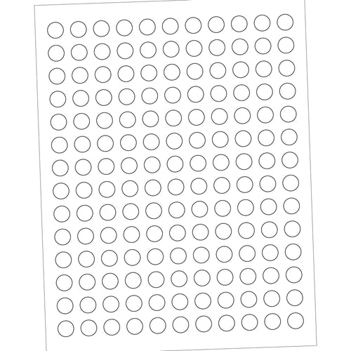 1/2 in White Circle Laser Labels Permanent Acrylic 15400/Case LL140 - alias listing