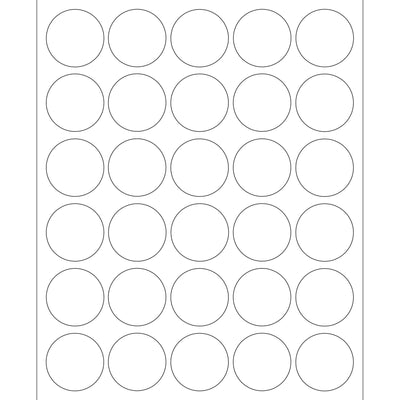 1.5 in White Circle Permanent Acrylic Laser Labels 3000/Case LL143 - alias listing