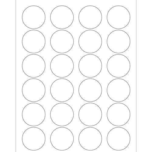 1.625 in 48 lb White Circle Laser Labels Permanent Adhesive 2400/Case LL144 - alias listing