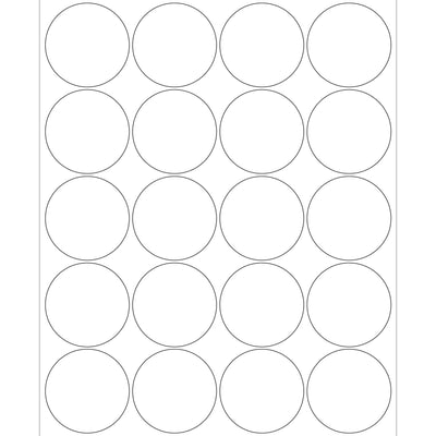 2 in 48 lb White Circle Laser Labels 2000/Case LL145 - alias listing