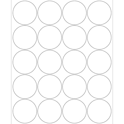 2 in 48 lb White Circle Laser Labels 2000/Case LL145 - alias listing