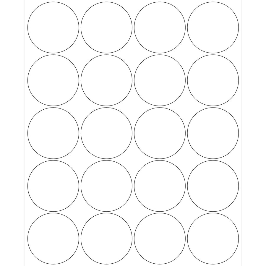 2 in 48 lb White Circle Laser Labels 2000/Case LL145 - alias listing