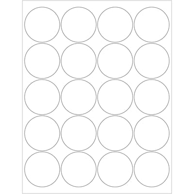 Professional-grade 2" white circle laser labels designed for shipping coordinators and logistics teams who need reliable, multi-surface adhesion. These 48 lb face sheet labels work with laser and inkjet printers, ship in convenient cases of 2,000, and stick permanently to paper, corrugated, plastic, metal, and glass–the surfaces you use every day.
