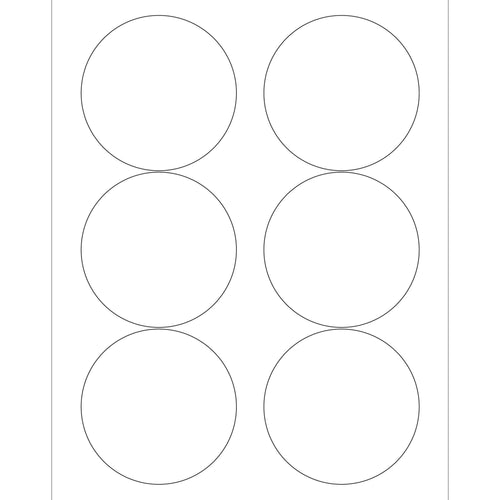 3.33 in 48 lb White Circle Laser Labels Permanent Adhesive 600/Case LL147 - alias listing