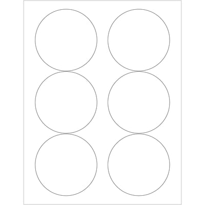 Professional-grade 3.33" white circle laser labels engineered for shipping coordinators and logistics teams who demand reliable, compliant labeling at scale. 48 lb face sheet with permanent adhesive bonds instantly to paper, corrugated, plastic, metal, and glass. Case of 600 labels‚ready to print with laser or inkjet.