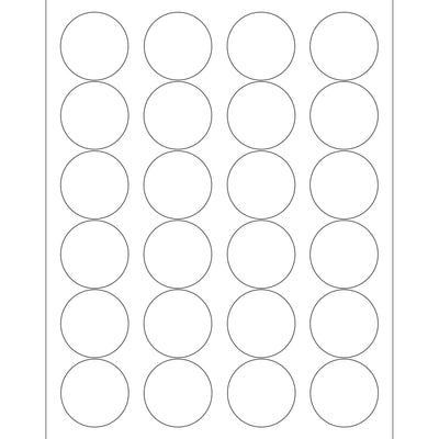 1 2/3 in White Circle Permanent Acrylic Laser Labels 2400/Case LL149 - alias listing
