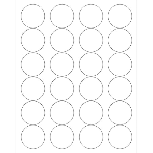 1 2/3 in White Circle Permanent Acrylic Laser Labels 2400/Case LL149 - alias listing