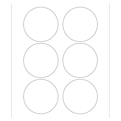 3 in White Permanent Acrylic Circle Laser Labels 600/Case LL150 - alias listing