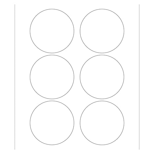 3 in White Permanent Acrylic Circle Laser Labels 600/Case LL150 - alias listing