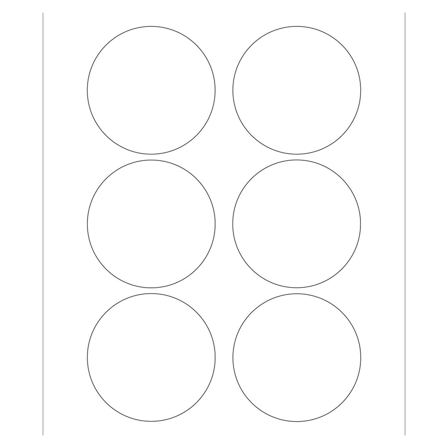 3 in White Permanent Acrylic Circle Laser Labels 600/Case LL150 - alias listing