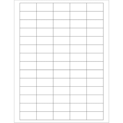 1.5 x 0.75" White Permanent Laser Labels - 7000/Case