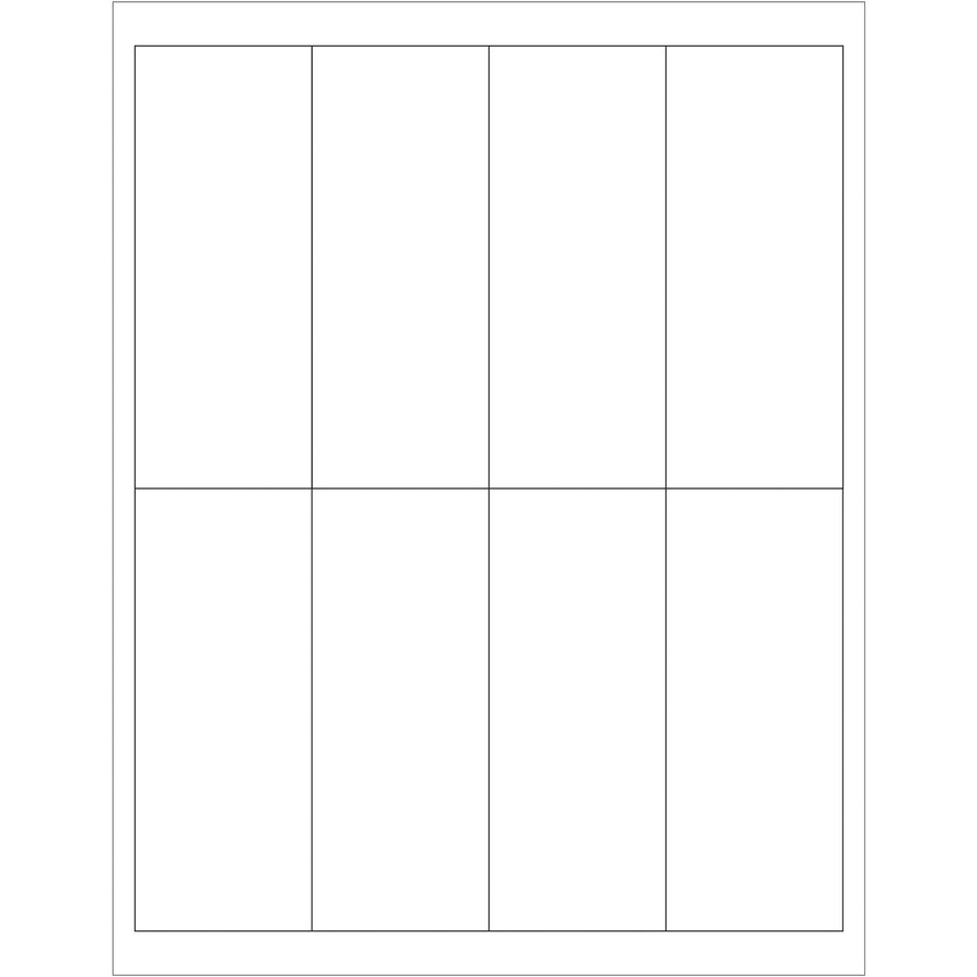 Create professional product and mailing labels in-house with this 2x5" white rectangle laser label pack. Featuring permanent acrylic adhesive, each case contains 800 printable labels compatible with both laser and inkjet printers. Instantly adheres to paper, corrugated, plastic, wood, glass, and metal surfaces‚ideal for shipping coordinators managing multiple label formats across departments.