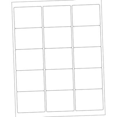 2 5/8 x 2 in White Permanent Acrylic Laser Labels 1500/Case LL164 - alias listing