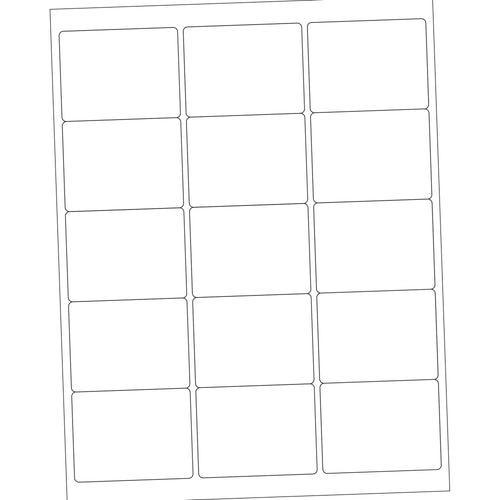 2 5/8 x 2 in White Permanent Acrylic Laser Labels 1500/Case LL164 - alias listing
