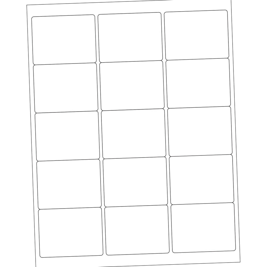 2 5/8 x 2 in White Permanent Acrylic Laser Labels 1500/Case LL164 - alias listing