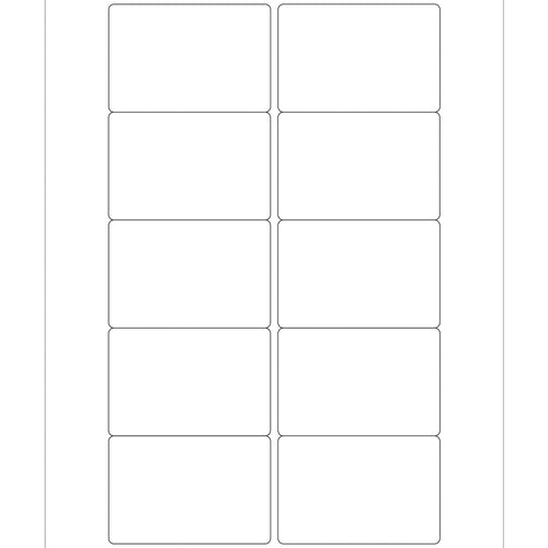 3x2 White Permanent Acrylic Laser Labels 1000/Case LL165 - alias listing