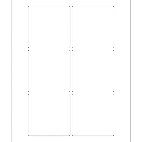 3x3 White Permanent Acrylic Laser Labels 600/Case LL166 - alias listing