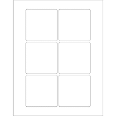Professional-grade 3x3" white rectangle laser labels featuring permanent acrylic adhesive that adheres reliably to paper, corrugated, plastic, metal, and glass surfaces. Each case contains 600 labels with easy-to-use Microsoft Word templates for quick formatting. Compatible with both laser and inkjet printers for maximum flexibility in your shipping and logistics operations.