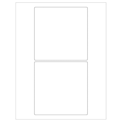 5x5 White Permanent Acrylic Laser Labels 200/Case LL168 - alias listing