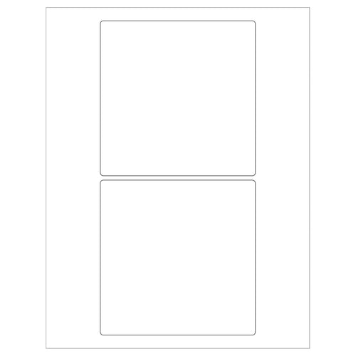 5x5 White Permanent Acrylic Laser Labels 200/Case LL168 - alias listing