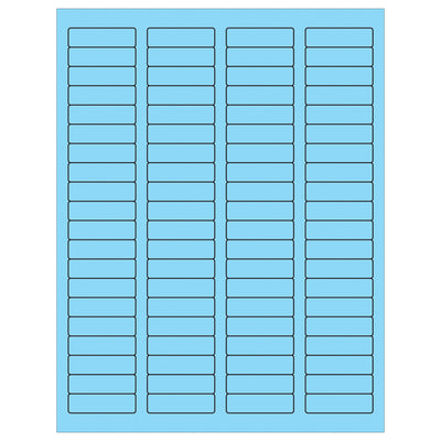 1.75x0.5 Fluorescent Pastel Blue Permanent Adhesive Laser Labels 8000/Case LL170BE - alias listing