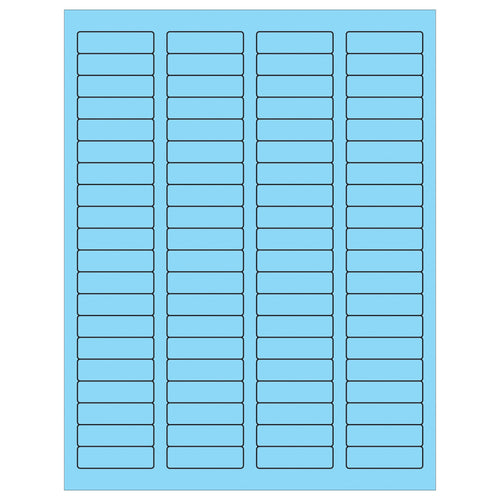 1.75x0.5 Fluorescent Pastel Blue Permanent Adhesive Laser Labels 8000/Case LL170BE - alias listing