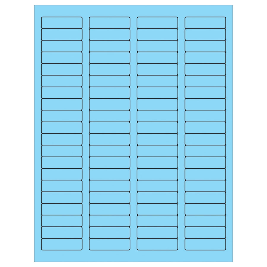 1.75x0.5 Fluorescent Pastel Blue Permanent Adhesive Laser Labels 8000/Case LL170BE - alias listing