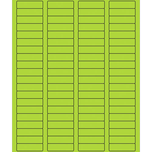 1.75x0.5 Fluorescent Green Permanent Laser Labels 8000/Case LL170GN - alias listing