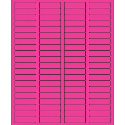 1.75x0.5 Fluorescent Pink Permanent Laser Labels 8000/Case LL170PK - alias listing