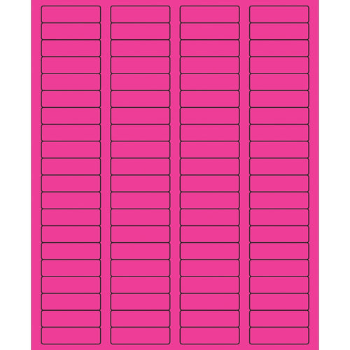 1.75x0.5 Fluorescent Pink Permanent Laser Labels 8000/Case LL170PK - alias listing