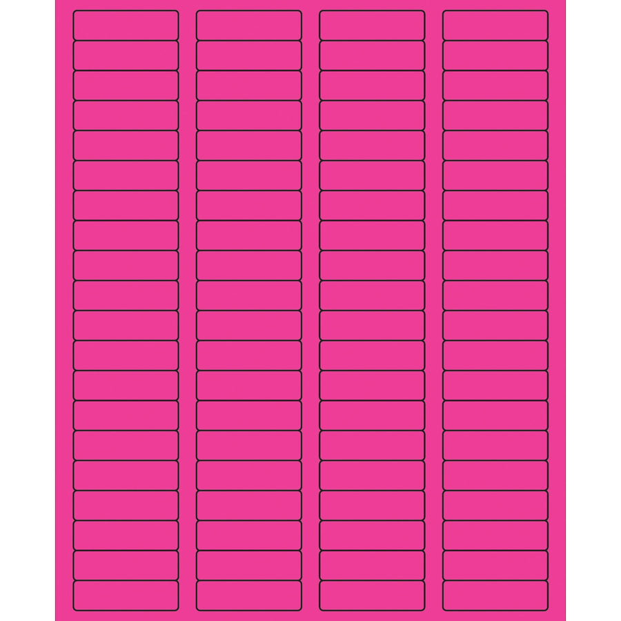 1.75x0.5 Fluorescent Pink Permanent Laser Labels 8000/Case LL170PK - alias listing