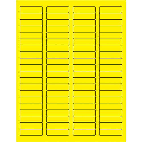 High-visibility fluorescent yellow laser labels in 1.75