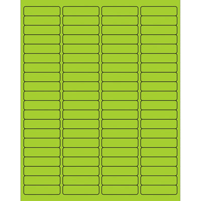 1 15/16 x 1/2 in Fluorescent Green Permanent Laser Labels 8000/Case LL171GN - alias listing