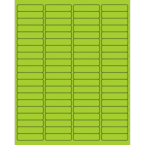 1 15/16 x 1/2 in Fluorescent Green Permanent Laser Labels 8000/Case LL171GN - alias listing