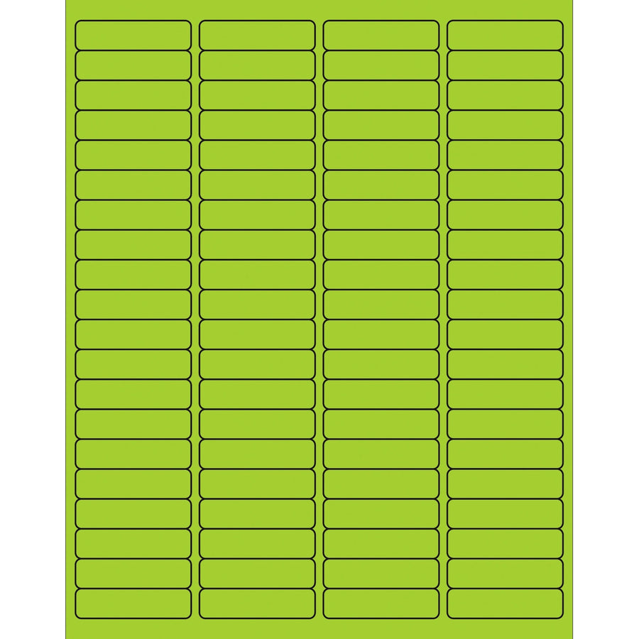 1 15/16 x 1/2 in Fluorescent Green Permanent Laser Labels 8000/Case LL171GN - alias listing