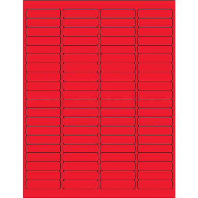High-visibility fluorescent red rectangle laser labels engineered for shipping coordinators and logistics professionals who need compliant, tracked shipments. Permanent acrylic adhesive bonds to paper, corrugated, plastic, metal, and glass‚perfect for international labeling requirements. 8,000 labels per case with easy Microsoft Word formatting templates included.