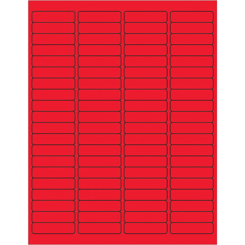 High-visibility fluorescent red rectangle laser labels engineered for shipping coordinators and logistics professionals who need compliant, tracked shipments. Permanent acrylic adhesive bonds to paper, corrugated, plastic, metal, and glass‚perfect for international labeling requirements. 8,000 labels per case with easy Microsoft Word formatting templates included.
