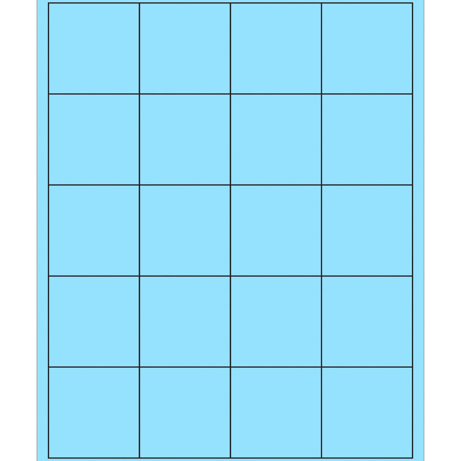 2x2 Fluorescent Pastel Blue Laser Labels 2000/Case LL172BE - alias listing